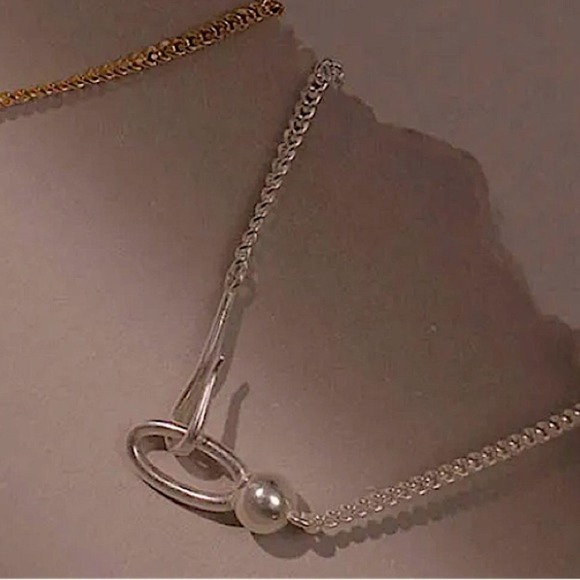 Sterling Silver Minimalist Bracelet, Irregular, Geometric, Dainty, Trendy - Picture 3 of 5